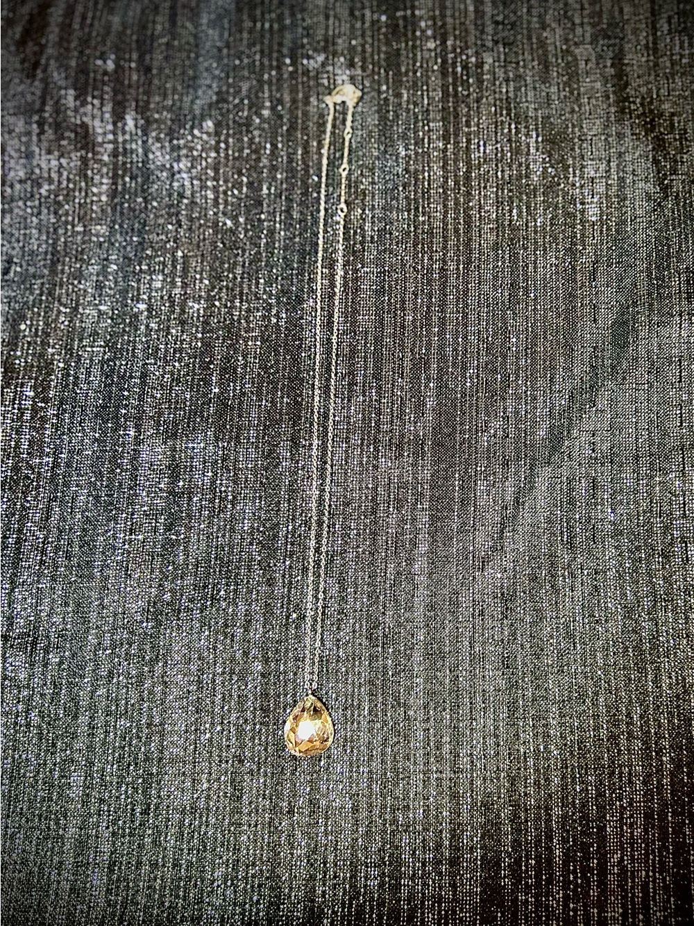 Genuine Swarovski Large Pink Teardrop Pendant Necklace with Light Pink Crystal